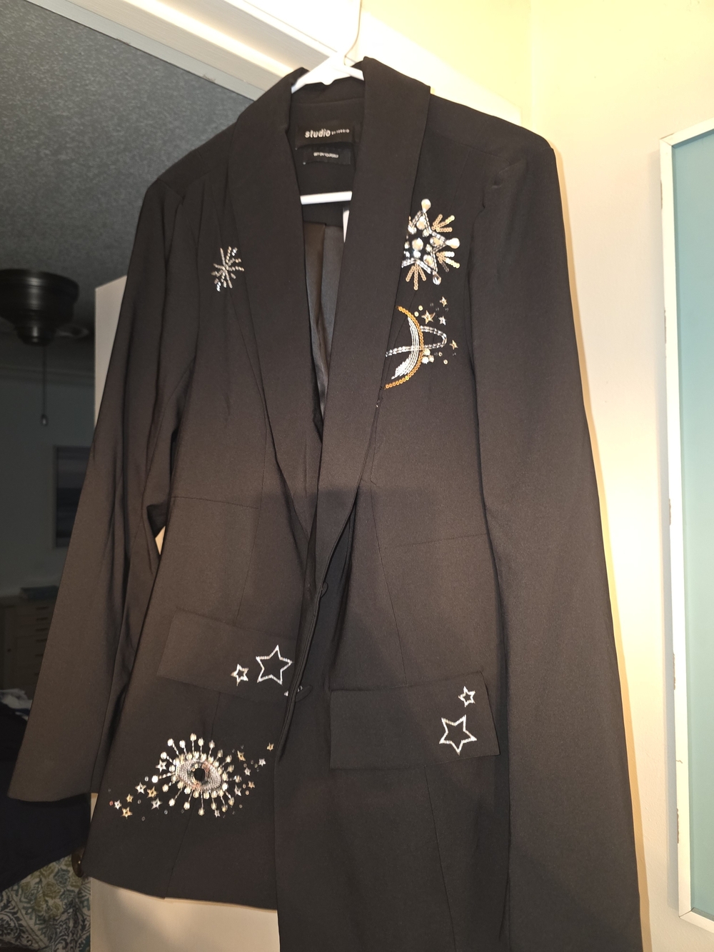 torrid Black Embellished Celestial Blazer